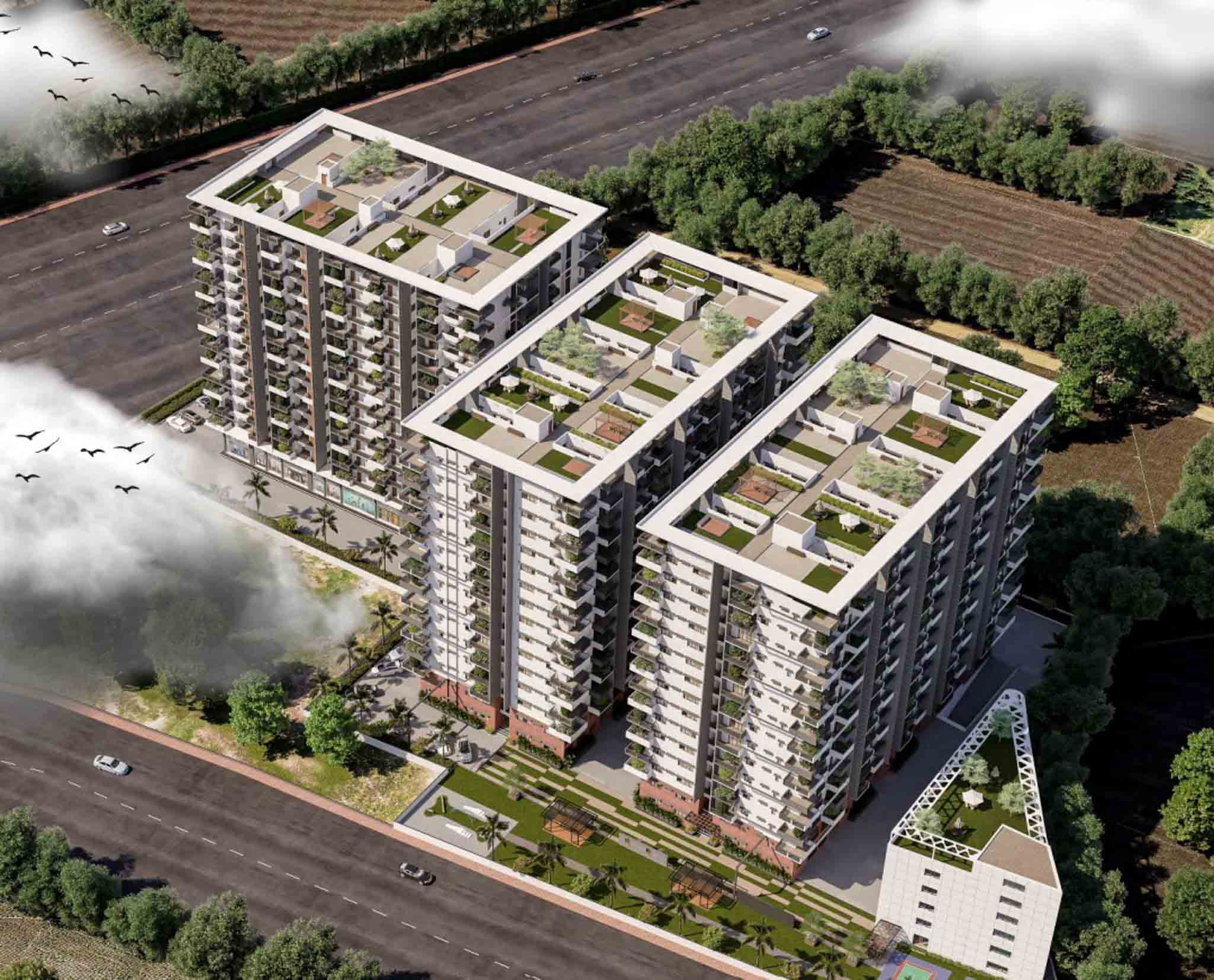 Anmol Avalon Towers-Residential-2, 3.5, 4 BHK-Gaganpahad-Hyderabad-Under Construction