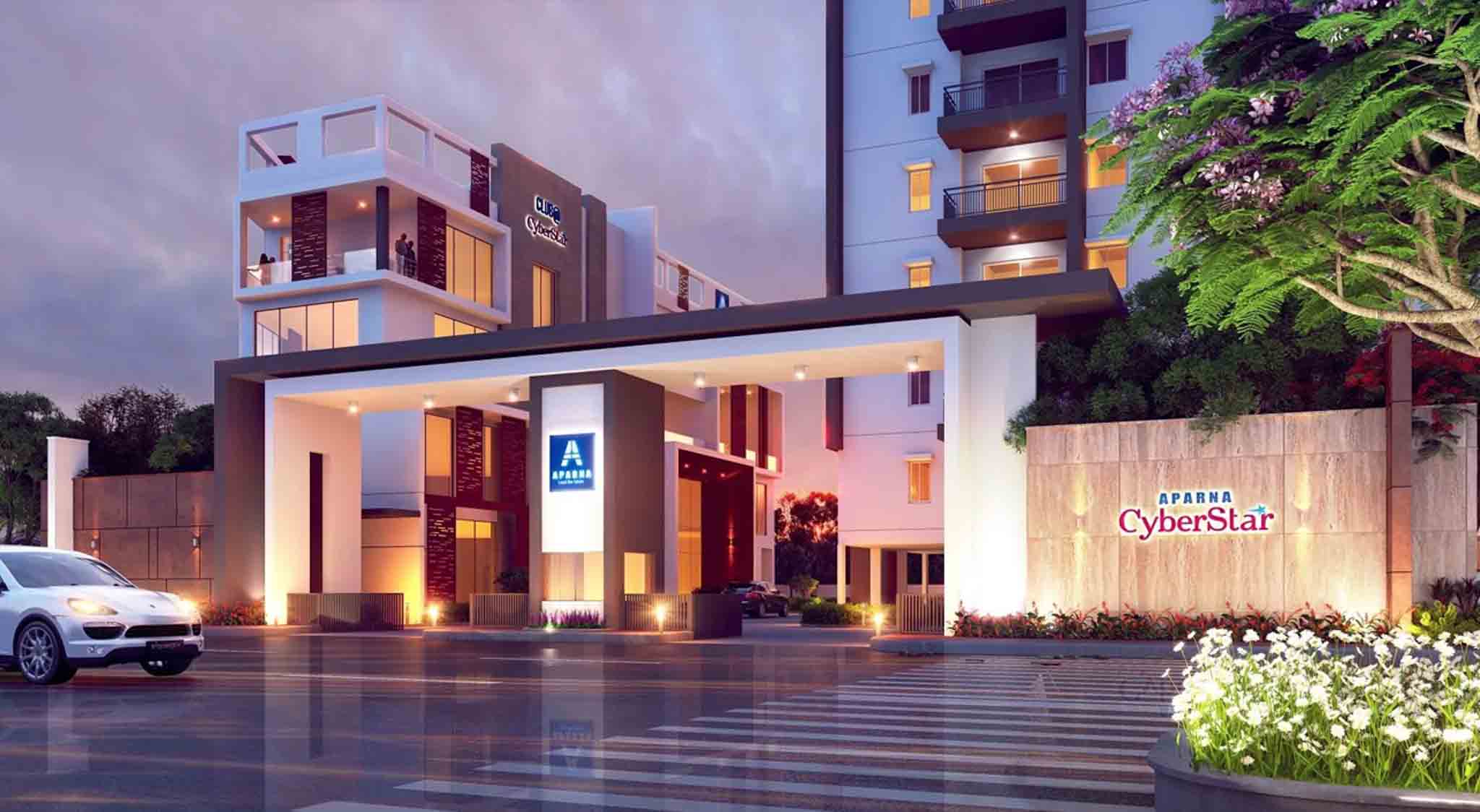 Aparna CyberStar-Residential-2, 2.5 & 3 BHK-Osman Nagar-Hyderabad-Under Construction