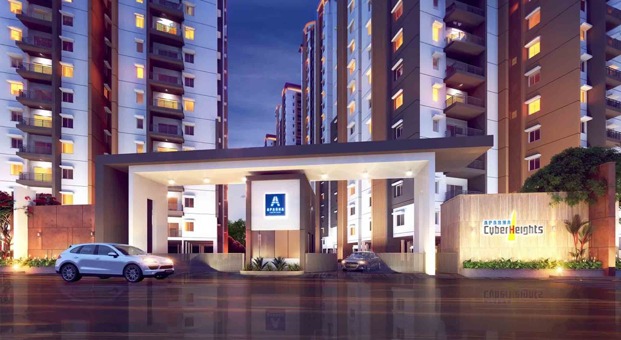 Aparna CyberHeights-Residential-2, 2.5 & 3 BHK-Osman Nagar-Hyderabad-Under Construction